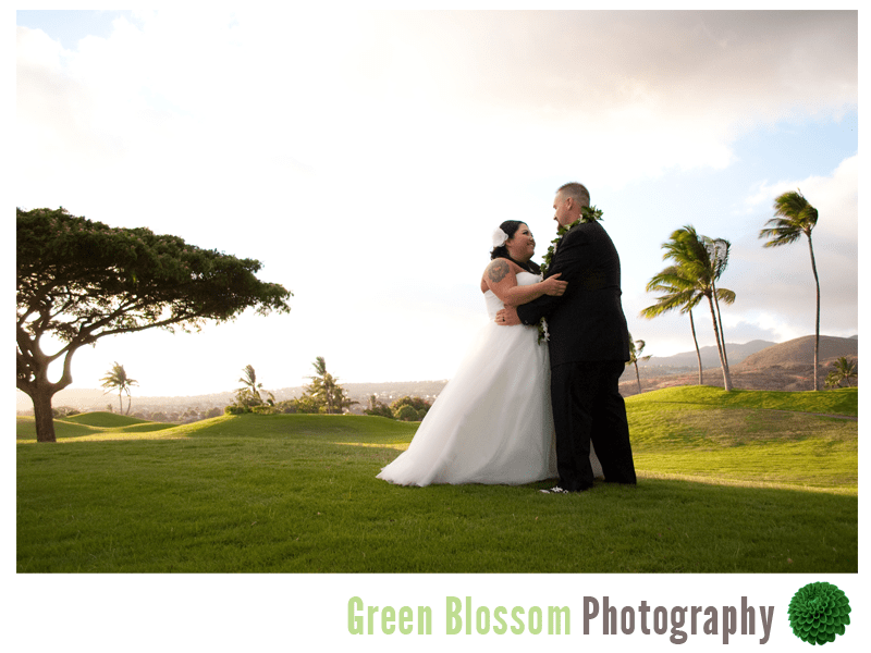 Hawaii Kapolei Golf Course Wedding couoples portriats Photos