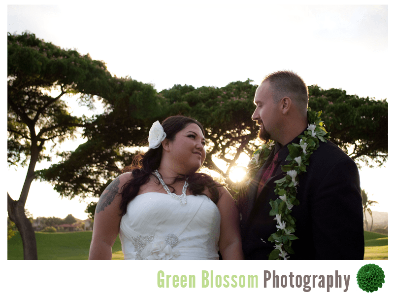 Hawaii Kapolei Golf Course Wedding couples portraits Photos