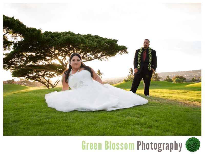 Hawaii Kapolei Golf Course Wedding Photos