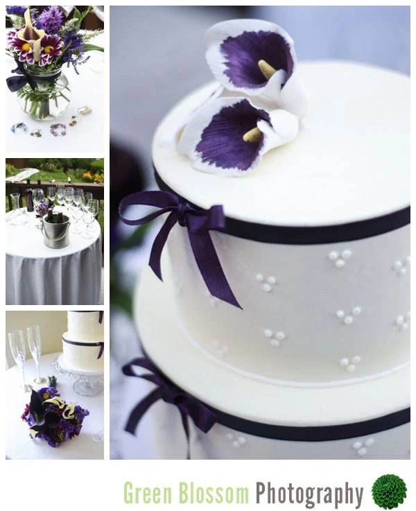 Intimate Littleton Backyard Civil Union bridal portrait cake and flowers photo