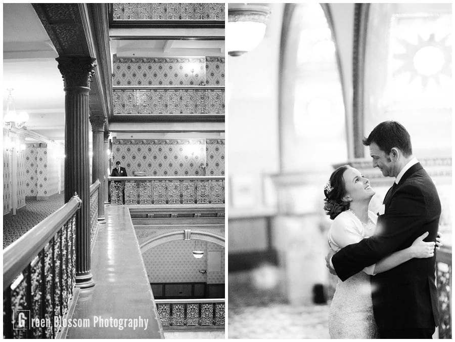 www.greenblossomphotography.com, Brown Palace Wedding photo, Maggianos wedding photo, Maggianos reception photo, Downtown Denver wedding photo, 16th Street Mall wedding photo