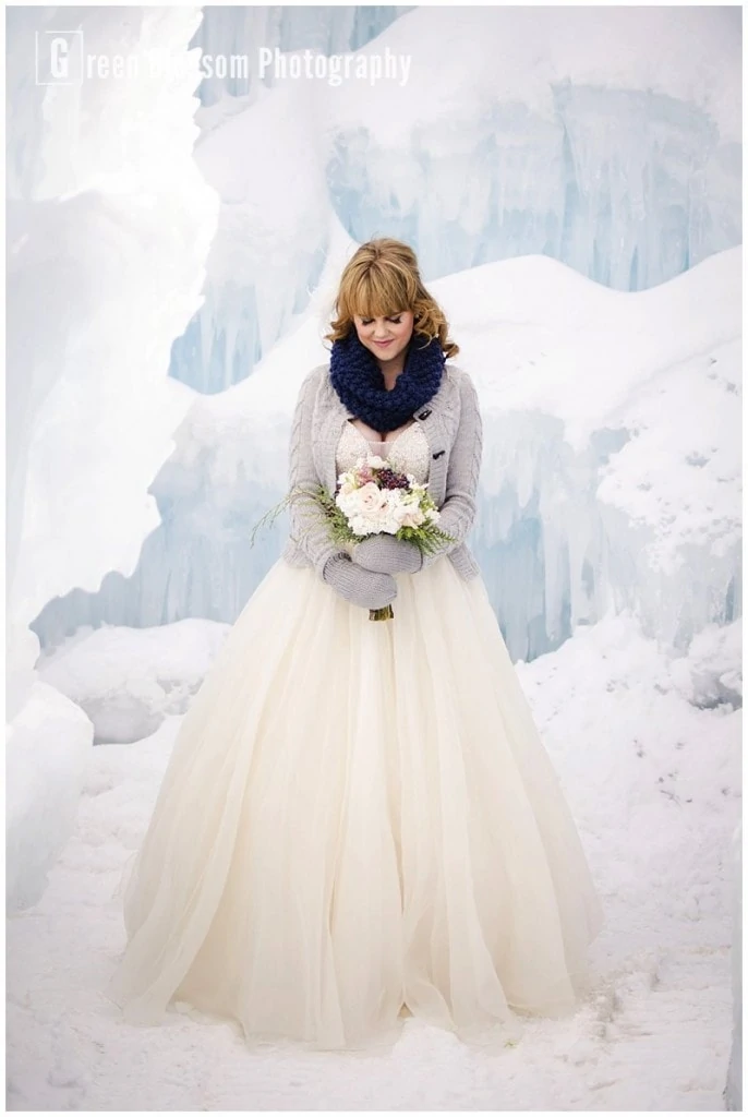 www.greenblossomphotography.com, The Bridal Collection photo, Breckenridge wedding photo, Ice Castles wedding photo, MENTE hair and make-up photo, The Painted Primrose wedding flowers photo, Maggie Sottero Angelette wedding dress photo