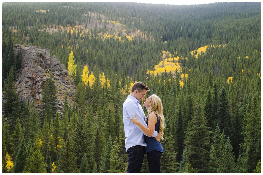 www.greenblossomphotography.com, West Chicago Creek campground engagement photo, Idaho springs engagement photo, Rocky Mountain engagement photo, Colorado fall engagement photo