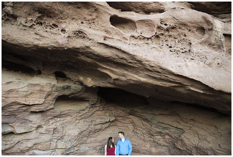 Red Rocks Amphitheater Engagement caves photo