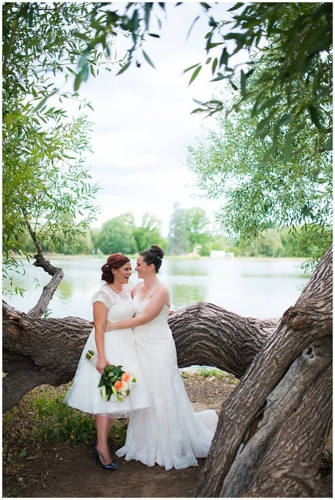 Denver Lesbian wedding wash park photo