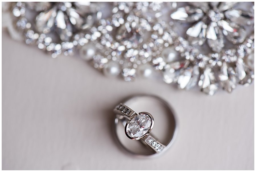 diamond engagement ring at blanc Denver wedding by Denver Wedding Photographer Jennie Crate Photographer