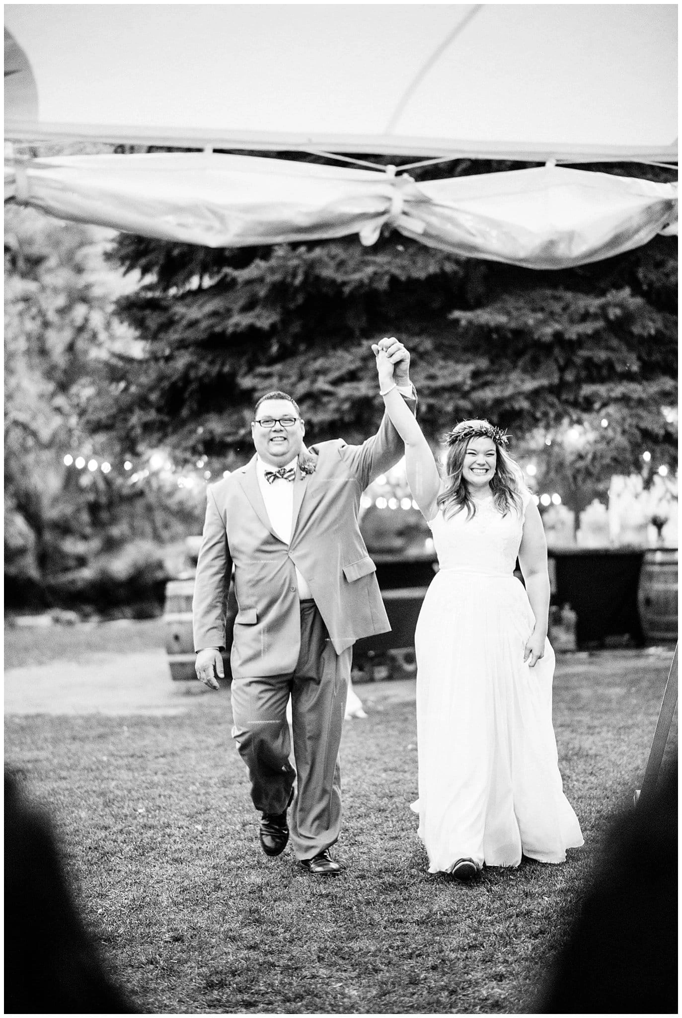 reception announcement at Lyons Riverbend wedding by Boulder wedding photographer Jennie Crate