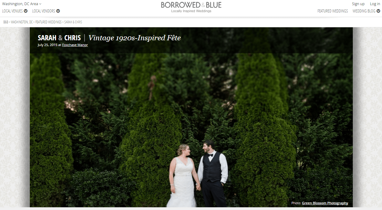 Foxchase Manor Manassas Wedding Borrowed and Blue feature photo
