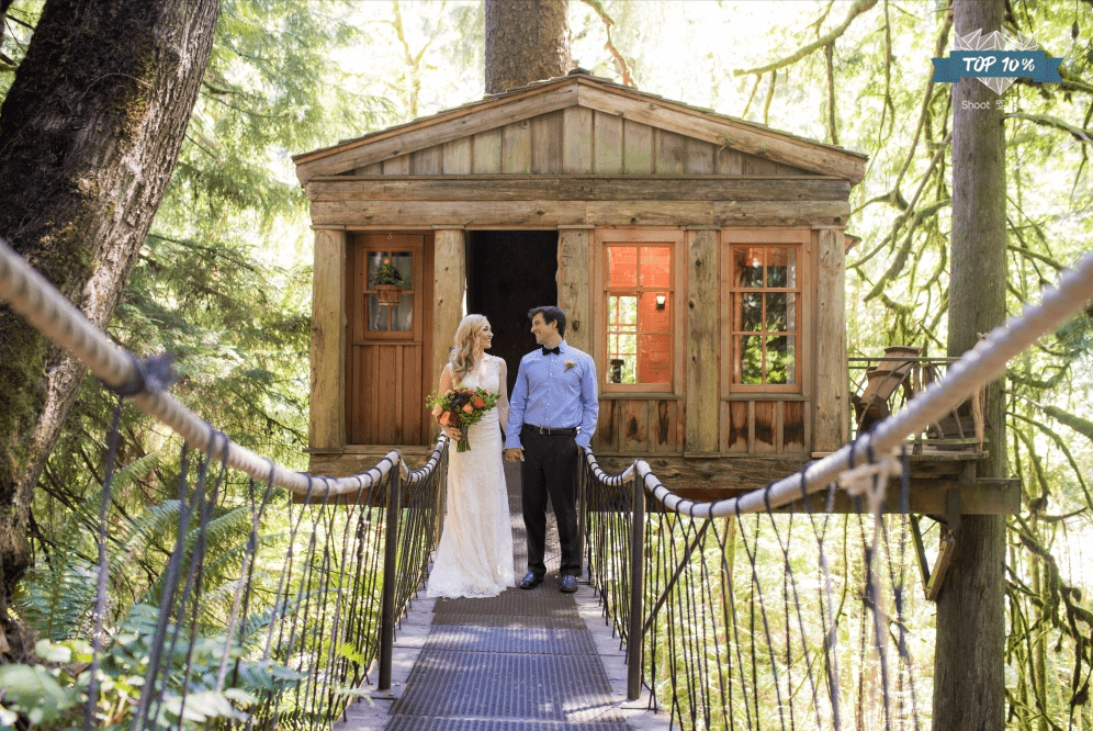 Treehouse Point elopement photo