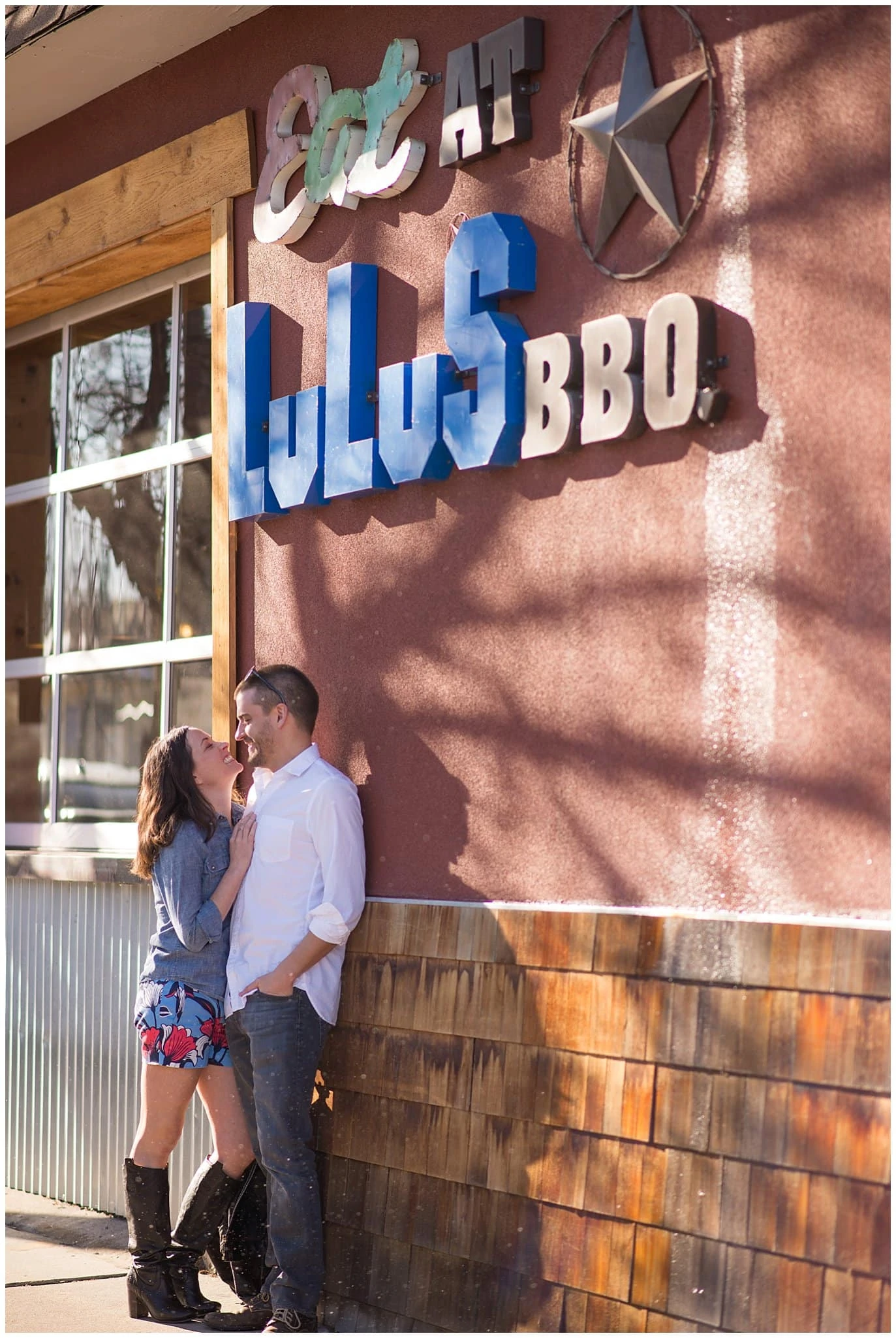 Couple in front of LuLu's BBQ photo