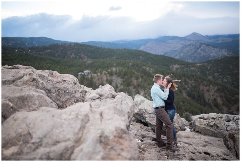 Lost Gulch Overlook Boulder Engagement | Stephanie and Justin