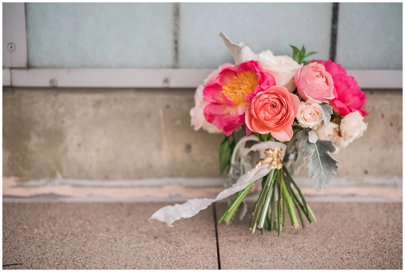 MJM Designs pink wedding flowers photo