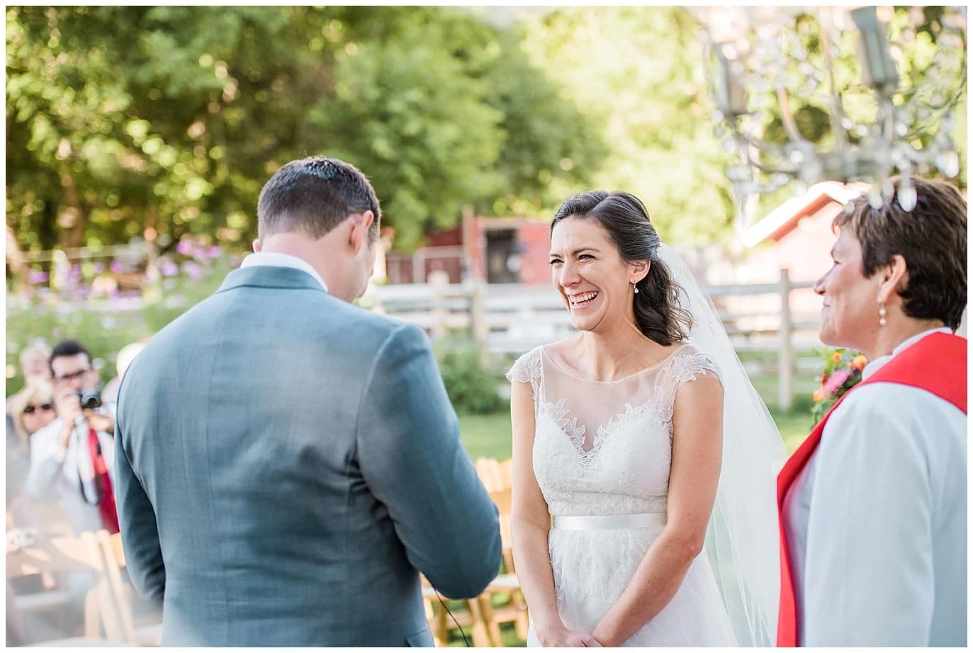 vows during outdoor intimate Colorado wedding at Lyons Farmette wedding by Lyons Wedding Photographer Jennie Crate