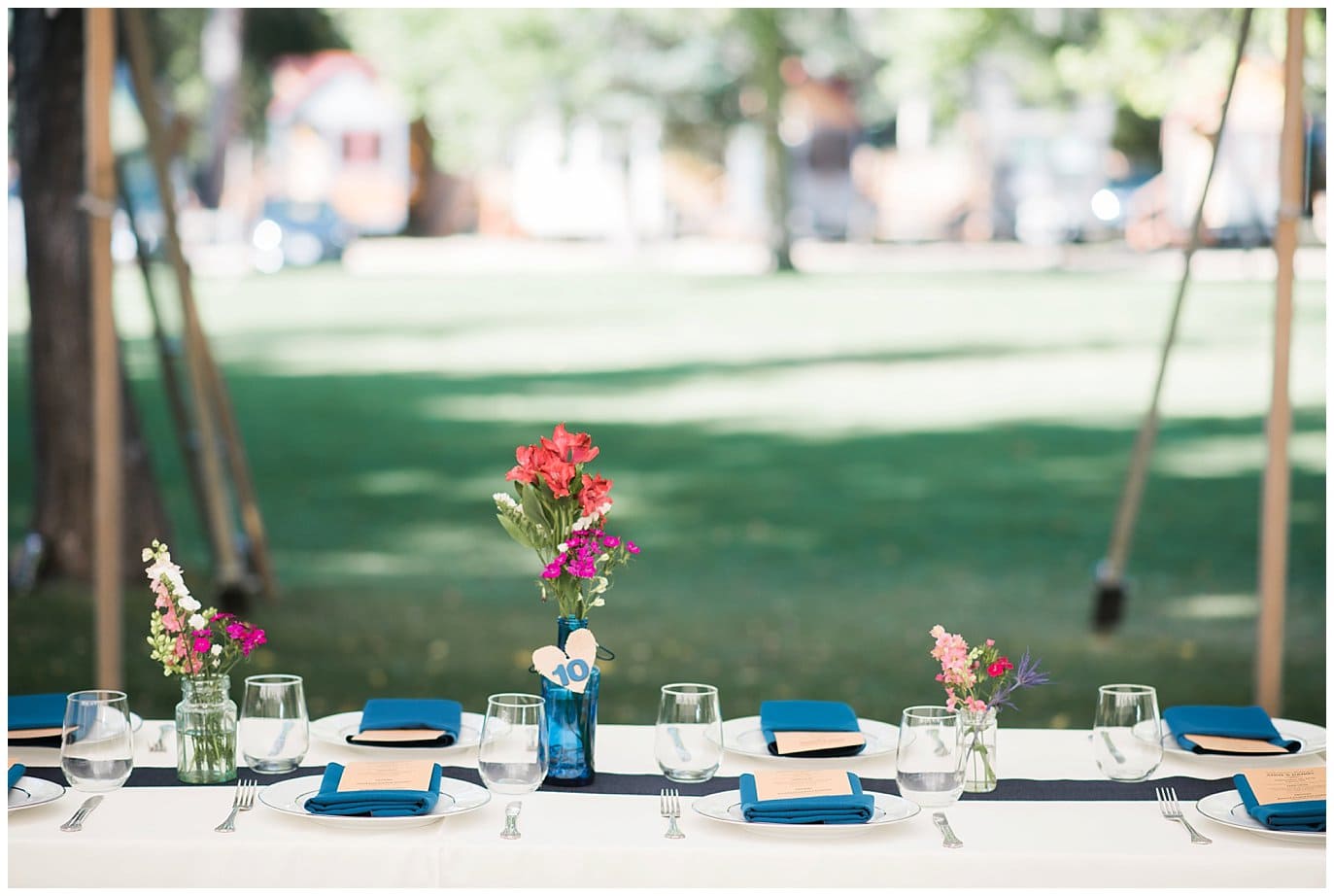 good ol fashioned party table decoration at Lyons Riverbend Wedding by Boulder Wedding Photographer Jennie Crate