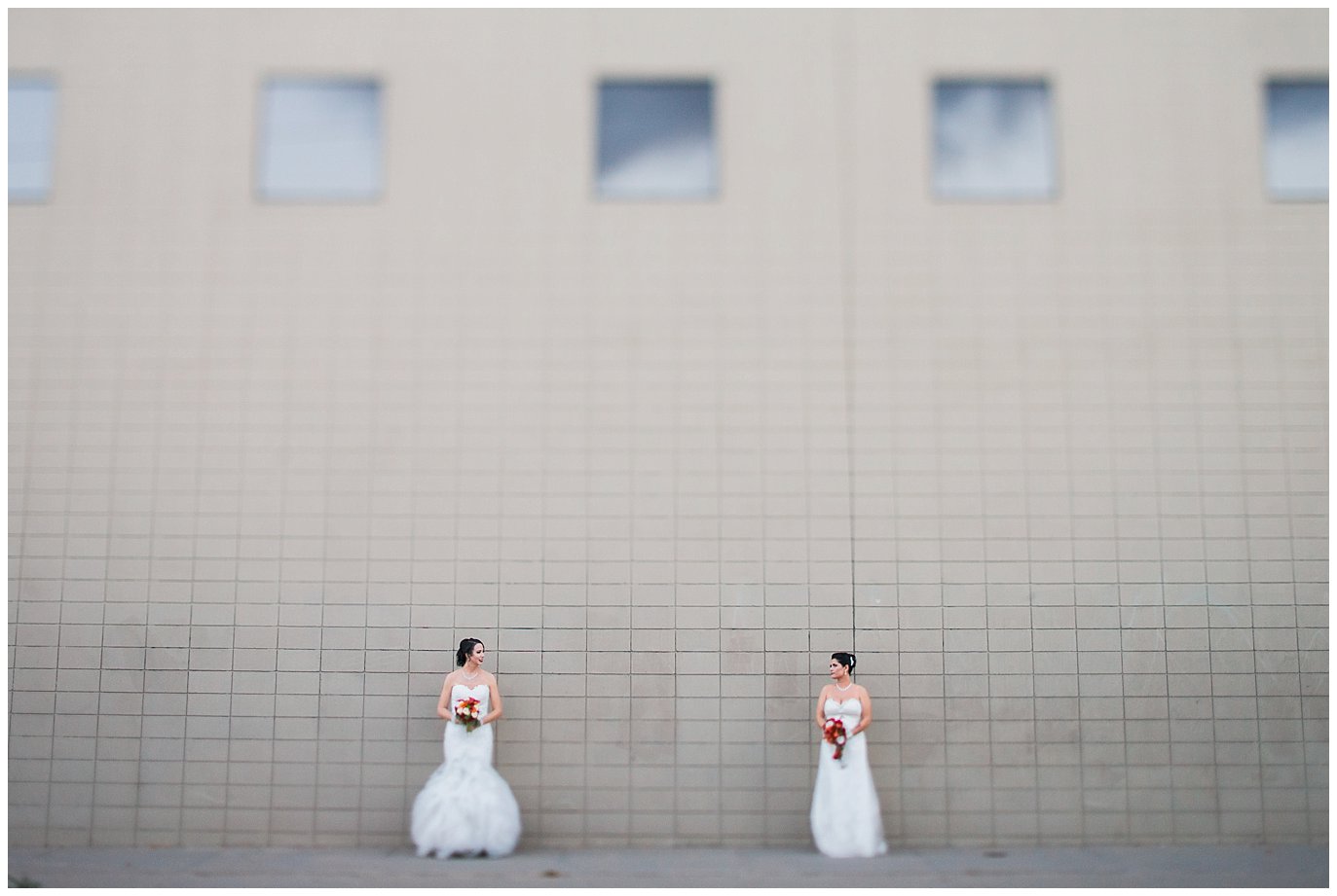 Denver city bridal portraits same-sex photo