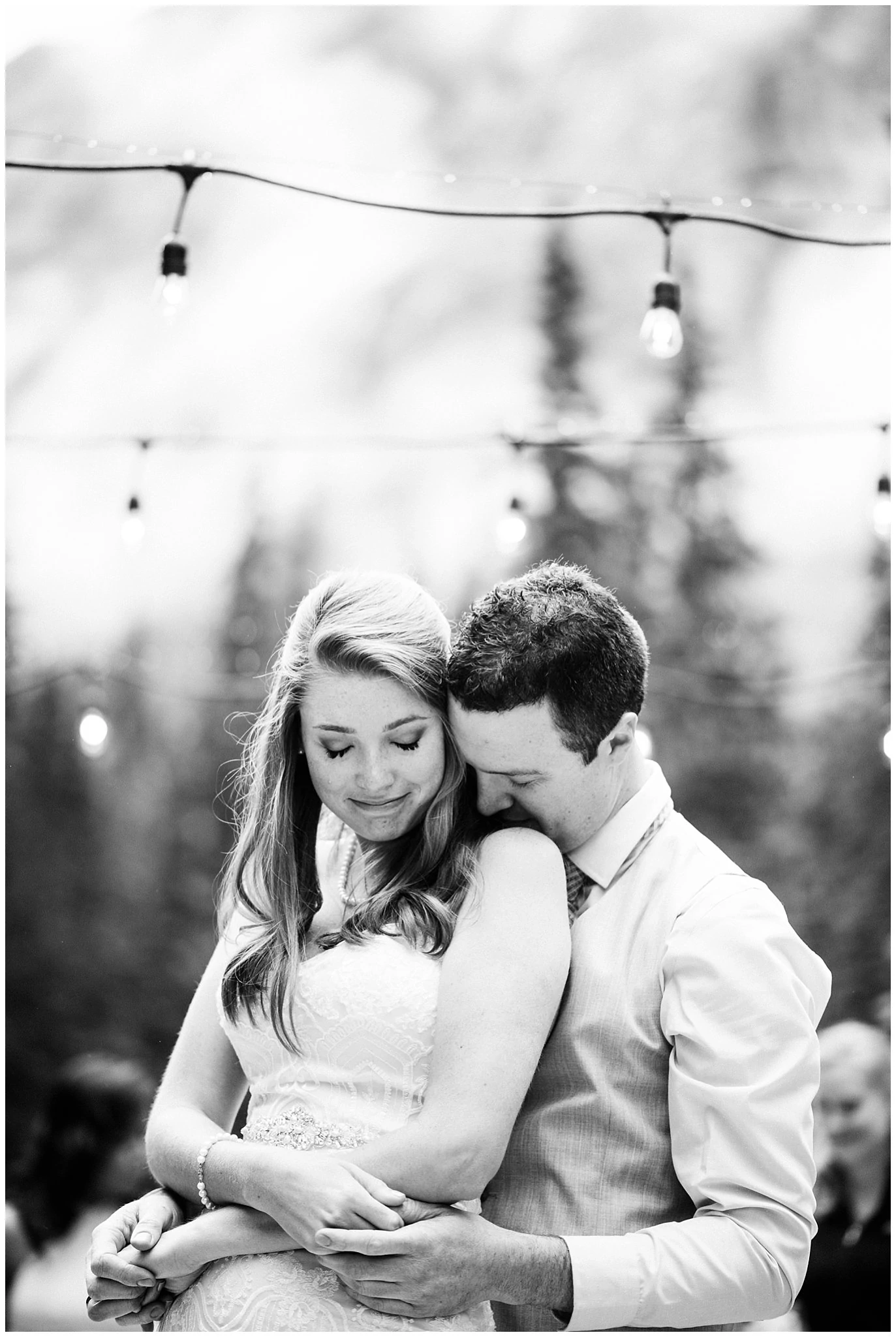 tears during first dance at Eureka Lodge Wedding by Silverthorne Wedding Photographer Jennie Crate
