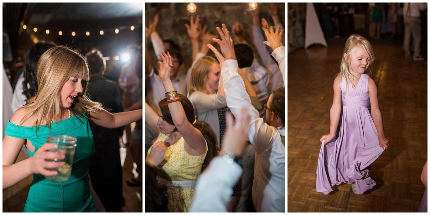 Open dance at Eureka Lodge Wedding by Colorado Wedding Photographer Jennie Crate