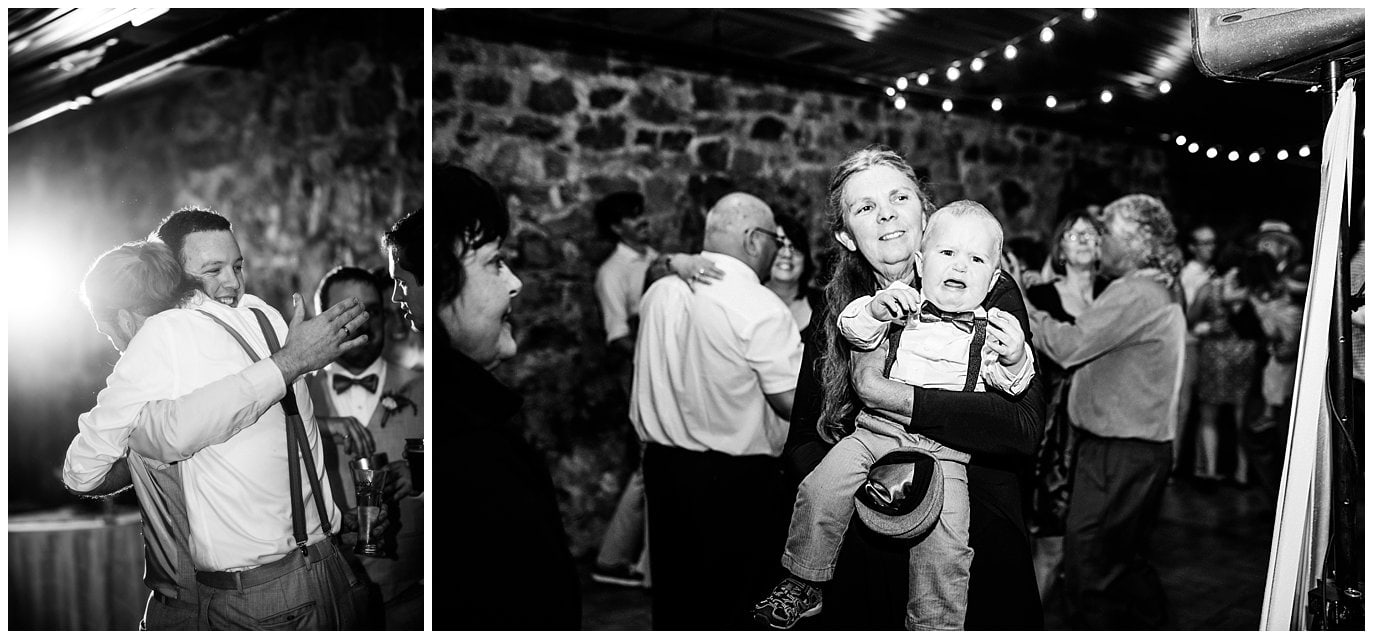 dancing at Eureka Lodge Wedding by Frisco Wedding Photographer Jennie Crate
