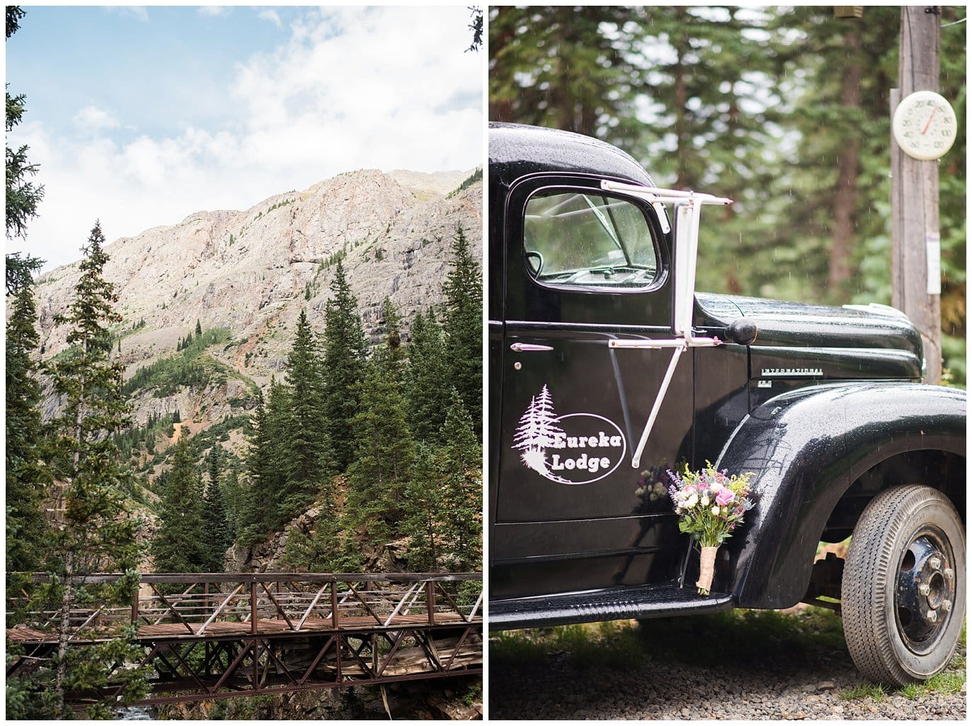 old truck at Eureka Lodge Wedding by Dillon Wedding Photographer Jennie Crate