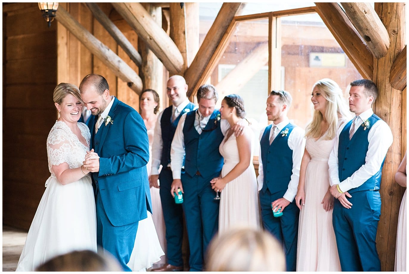 first dance during Colorado mountain wedding at Piney River Ranch wedding by Aspen wedding photographer Jennie Crate photographer