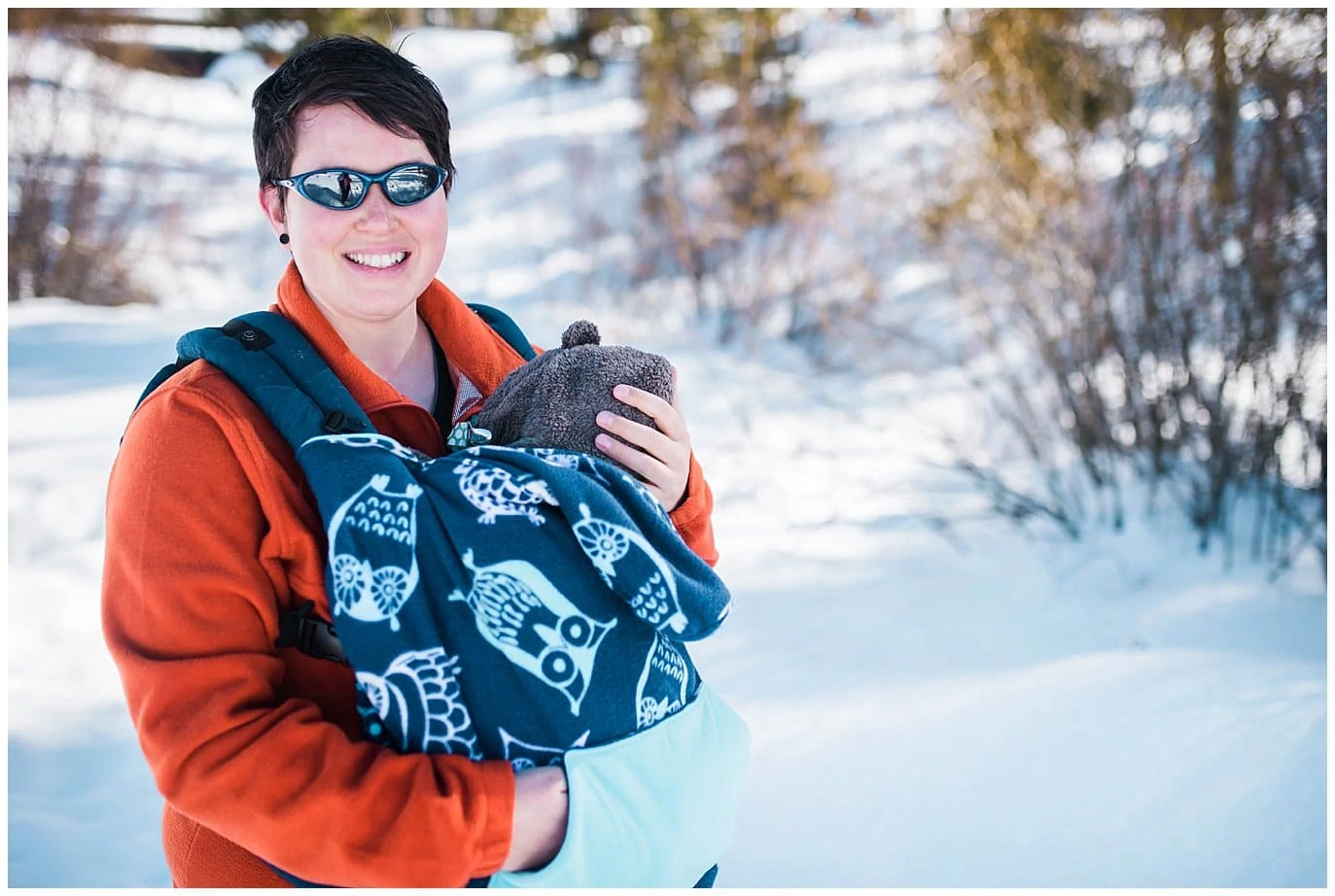snowshoeing with a baby