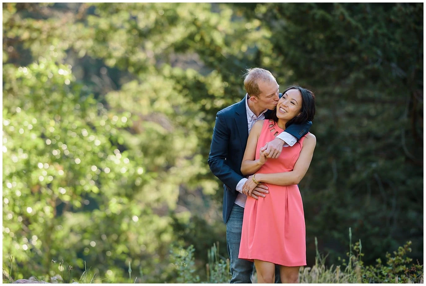 colorful summer colorado engagement photo