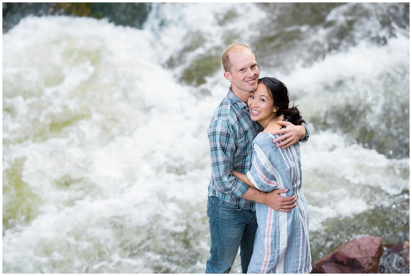 engagement photo by the river colorado photo
