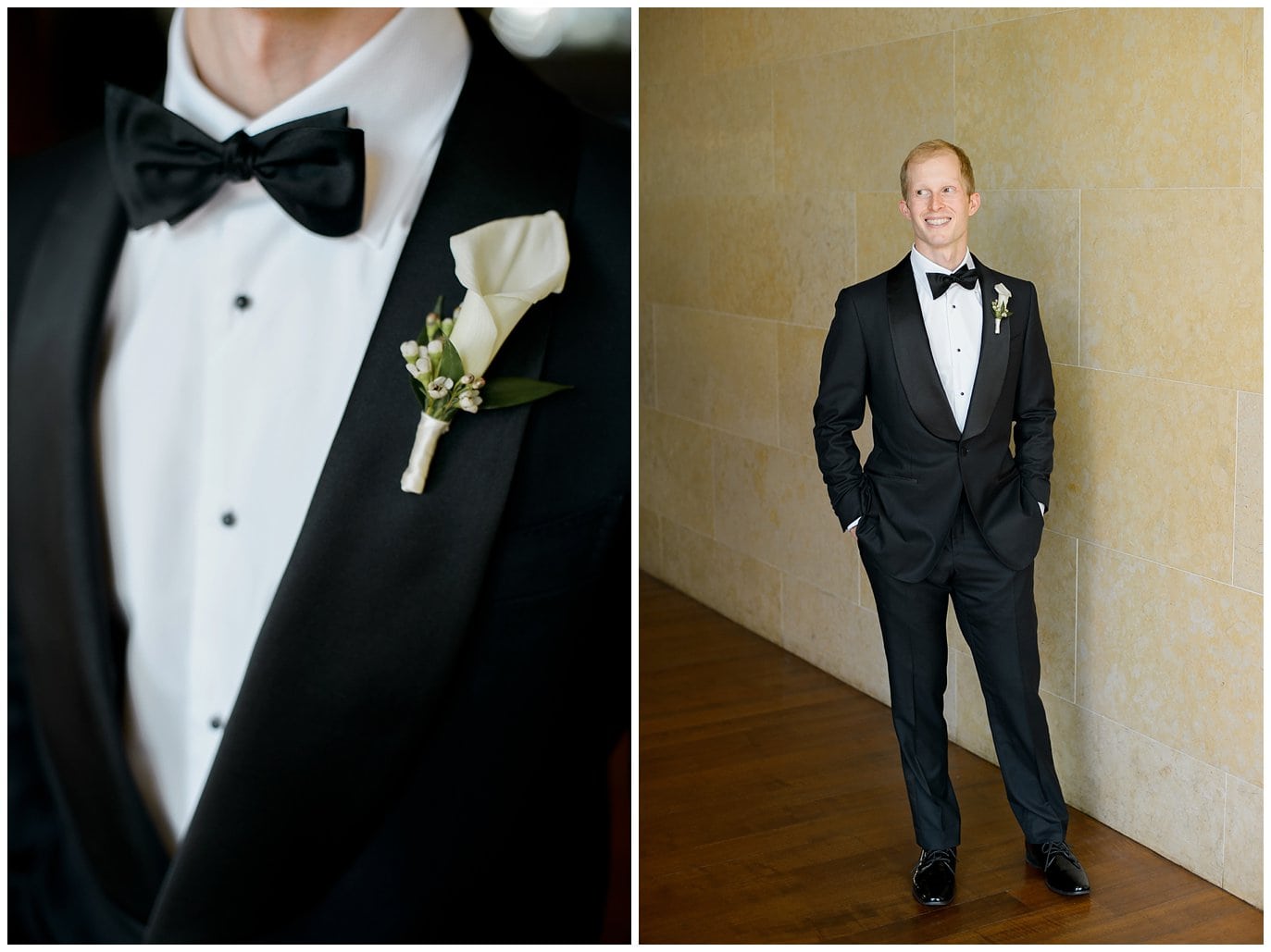 black tie tuxedo groom wedding photo