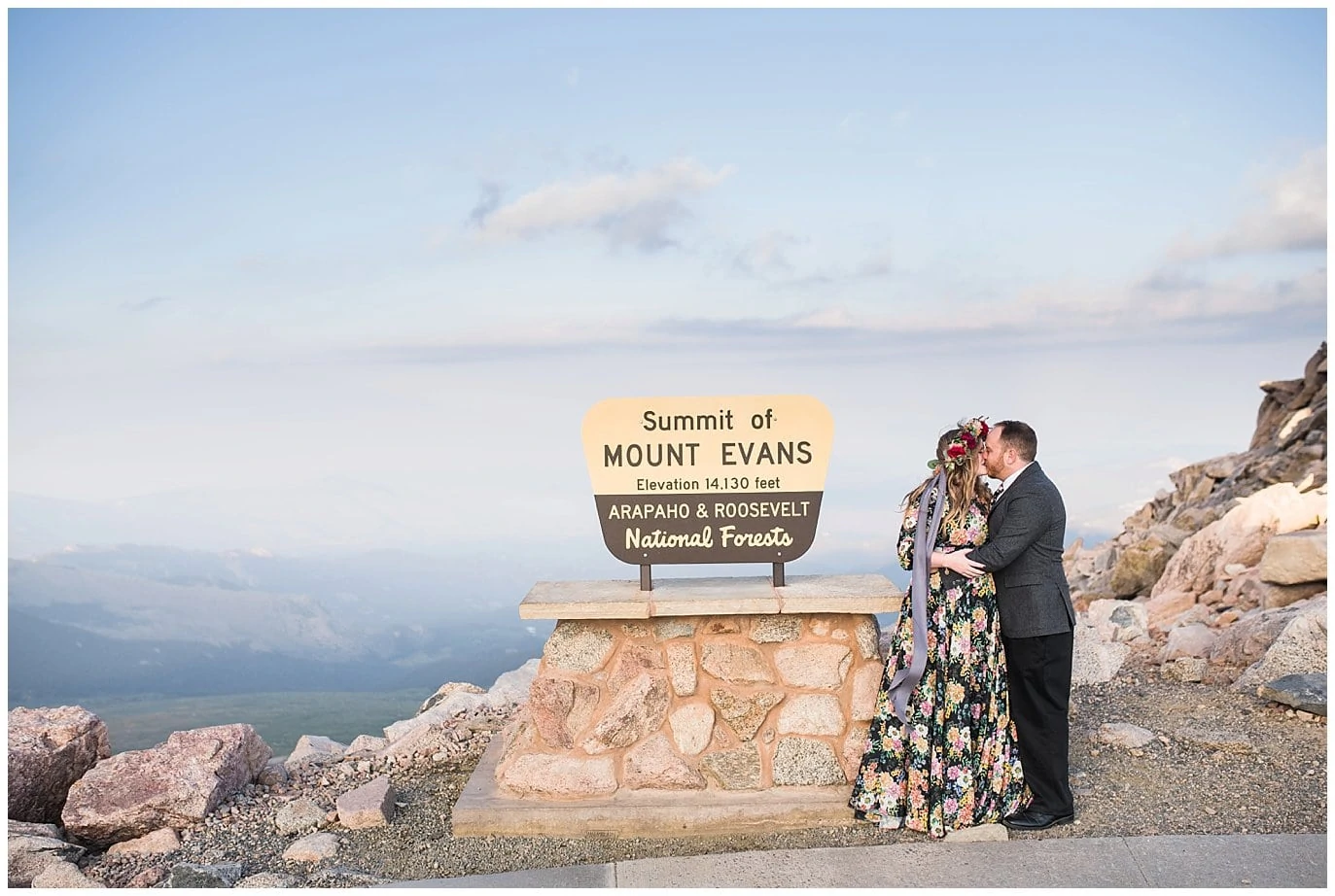 Mt. Evans Summit elopement photo