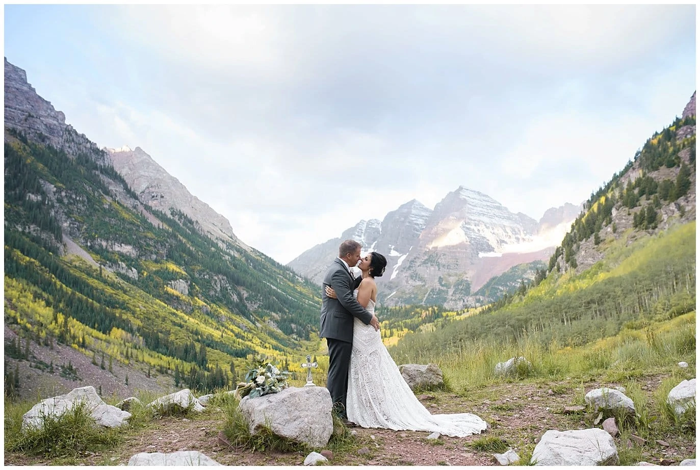 Maroon Bells Aspen Colorado elopement photo