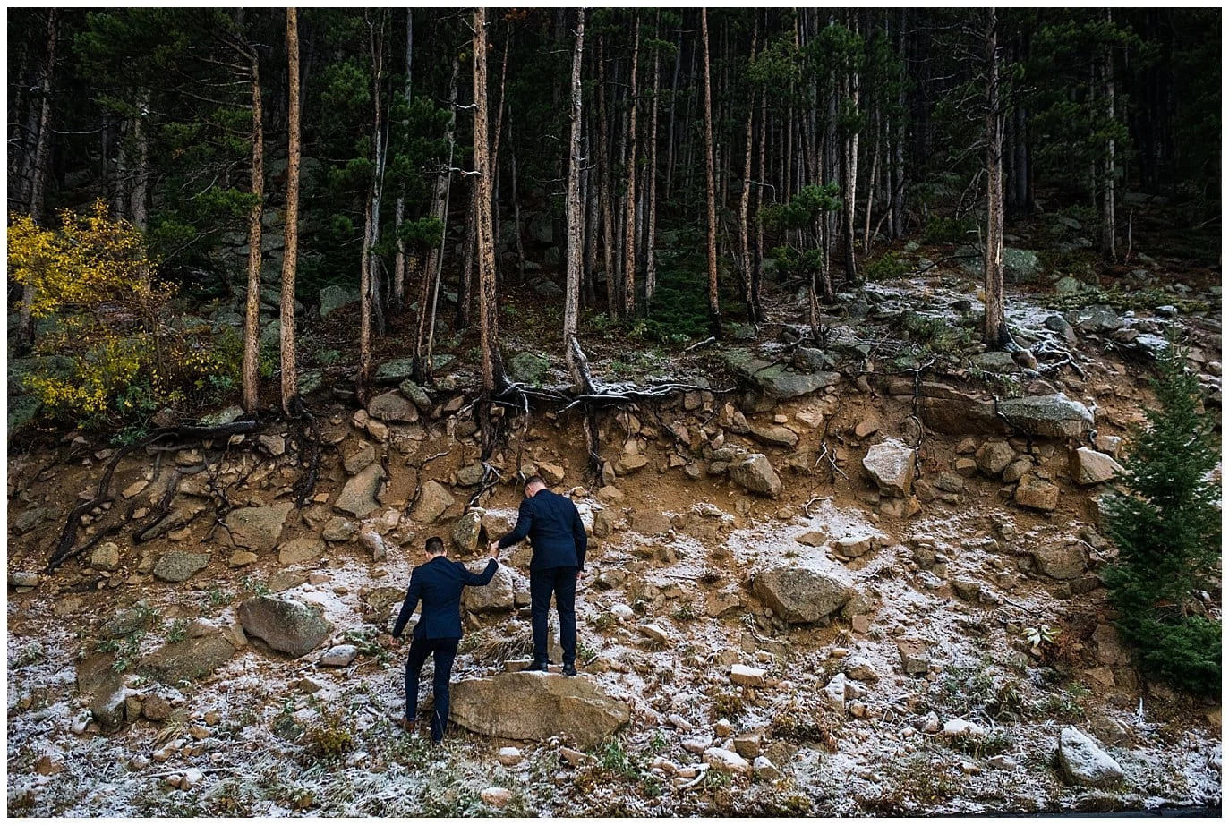 grooms eloping in Rocky Mountain National Park
