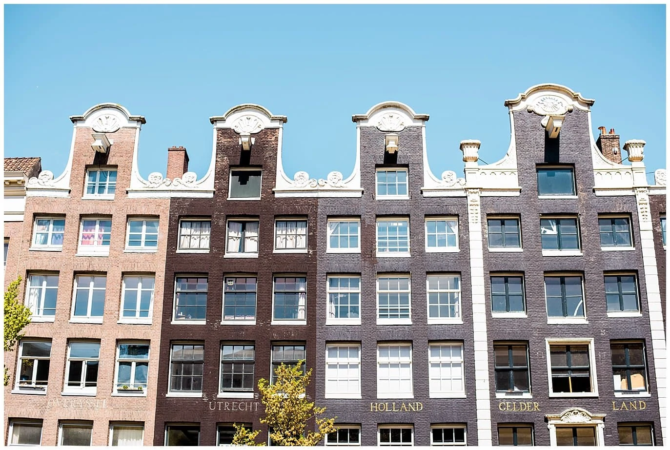 amsterdam canal houses photo
