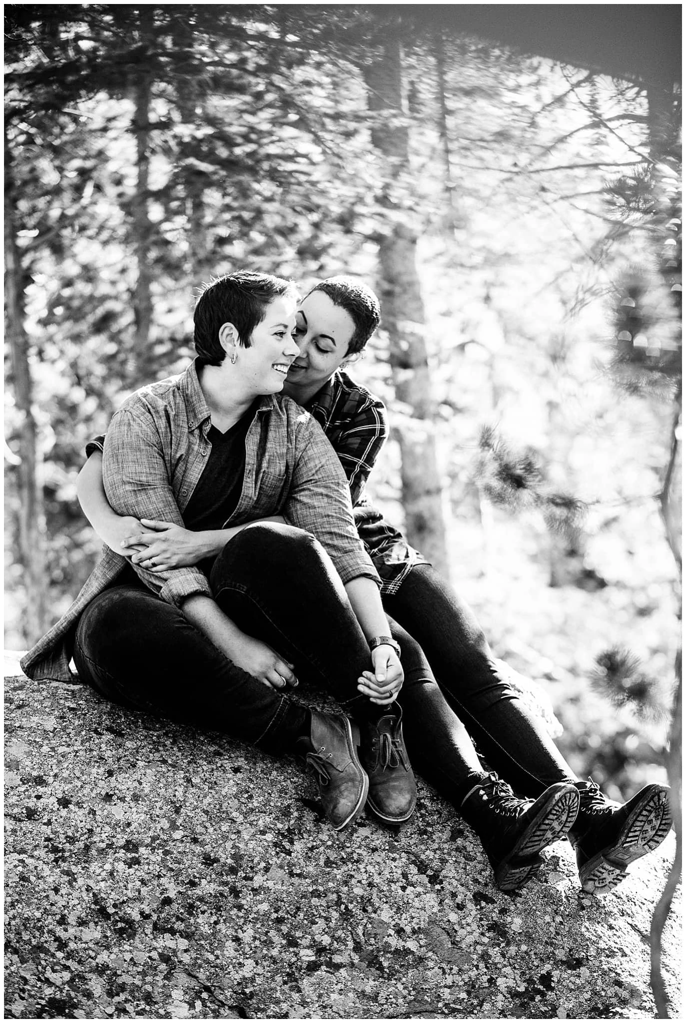 same-sex Colorado engagement photo