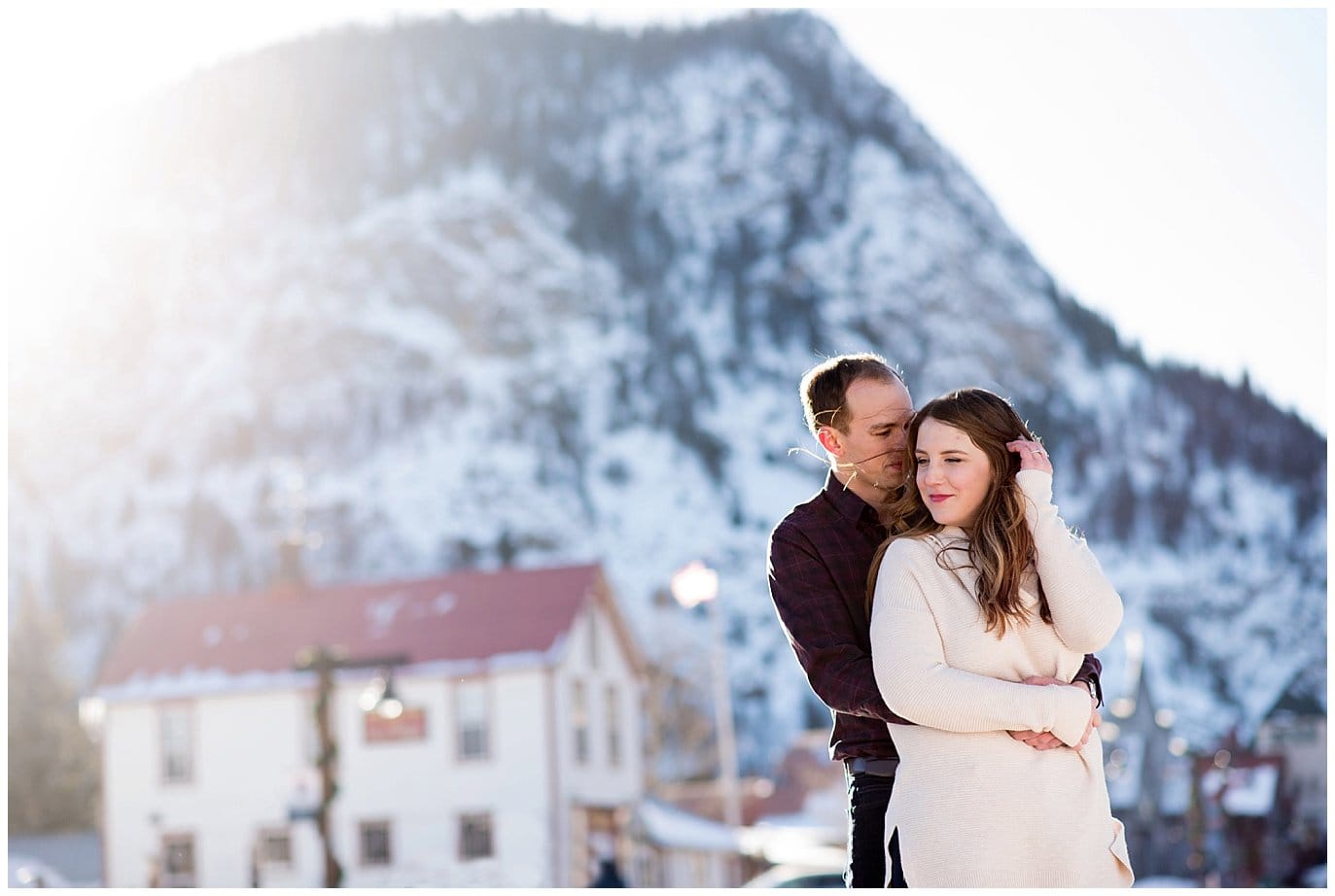 Downtown Frisco Winter Engagement photo