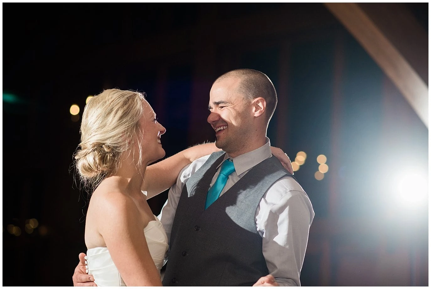 bride and groom first dance vail colorado wedding photo