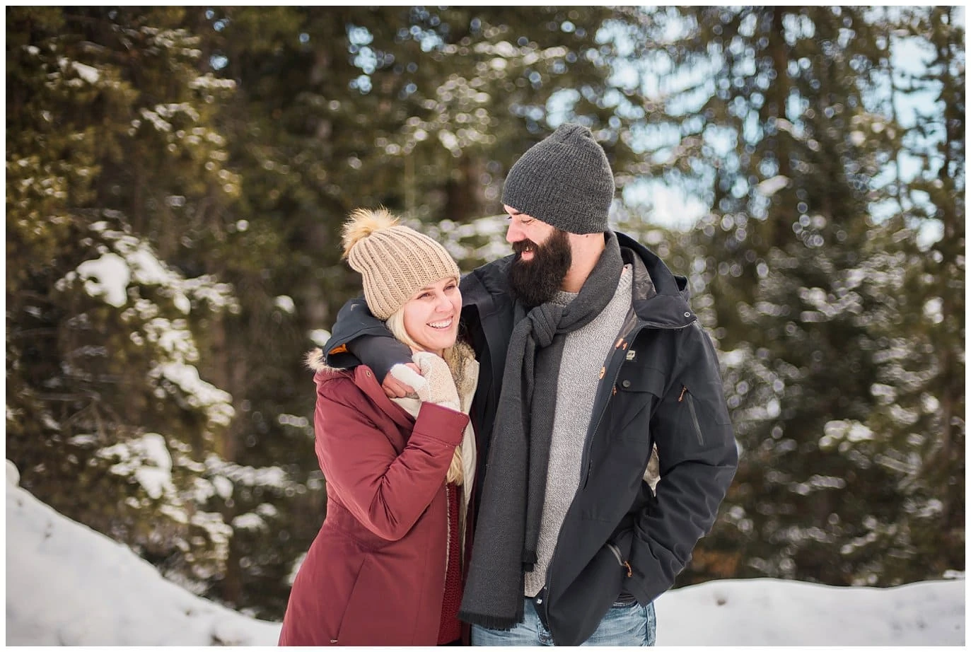 Colorado winter engagement photo
