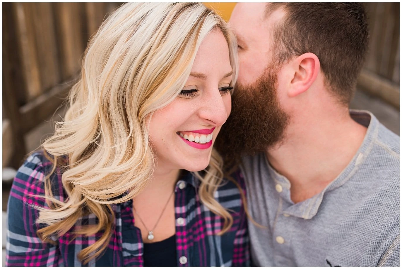 colorful downtown Breckenridge engagement photo
