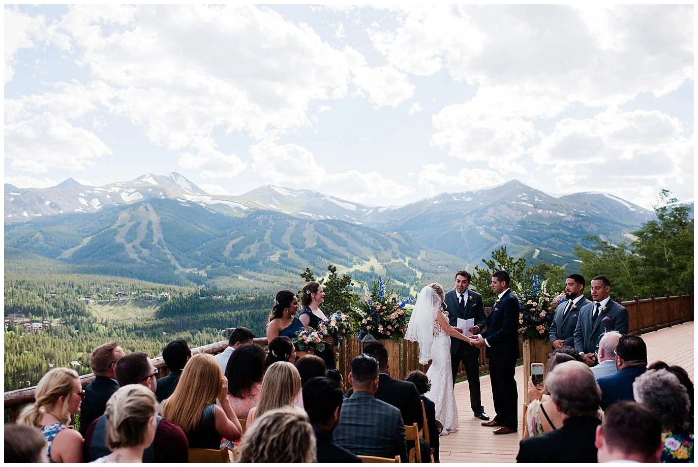 ski resort wedding photo