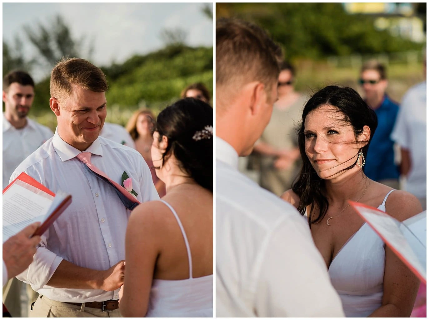 Captiva Island Beach wedding vows photo