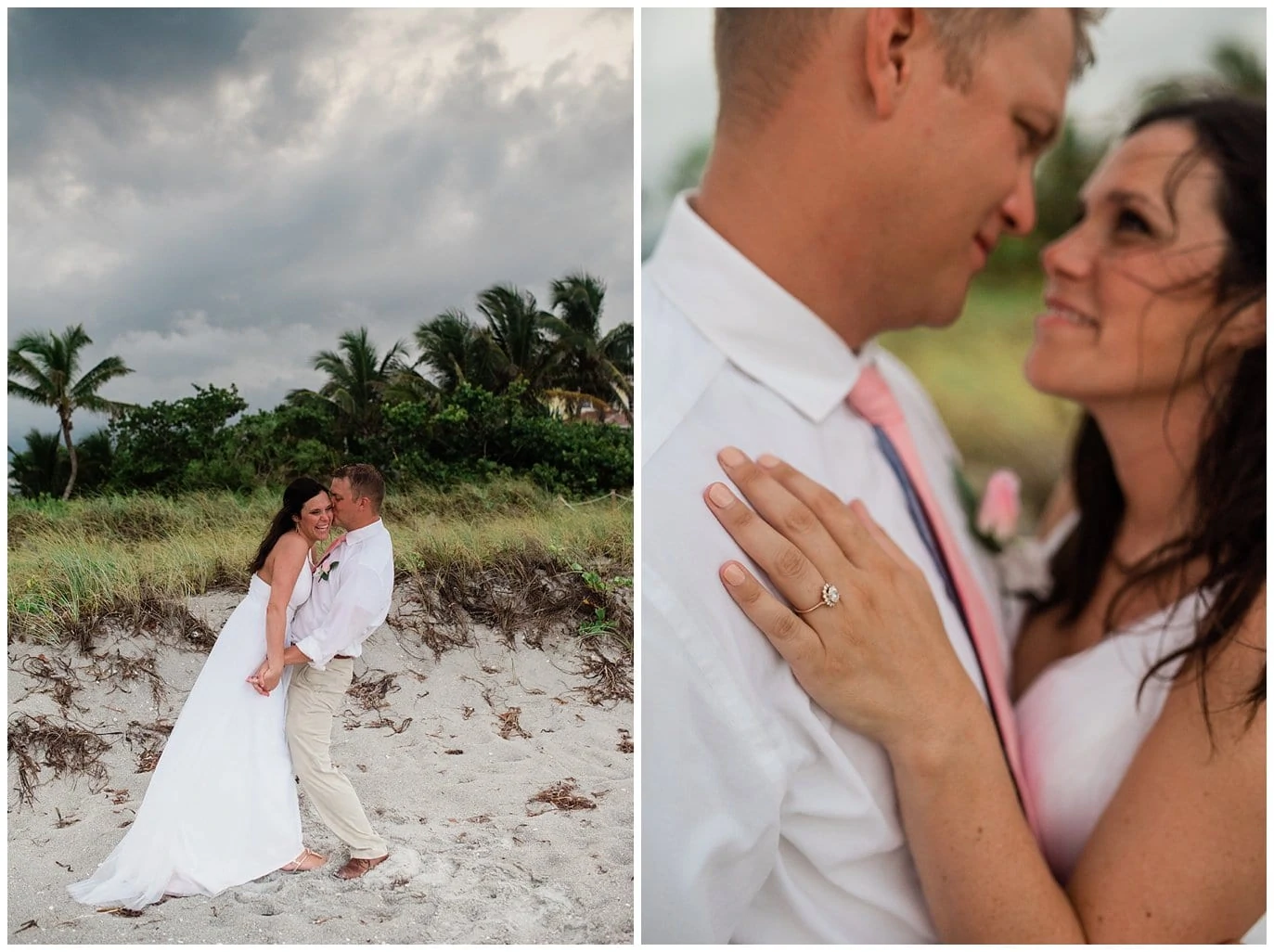 stormy florida beach wedding photo
