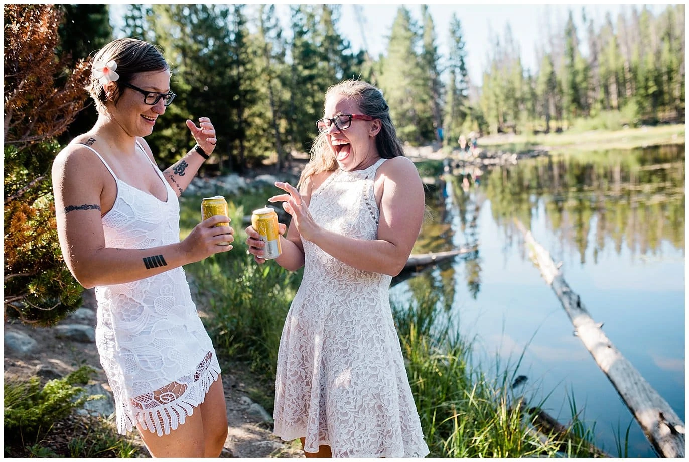 beers on the trail wedding photo