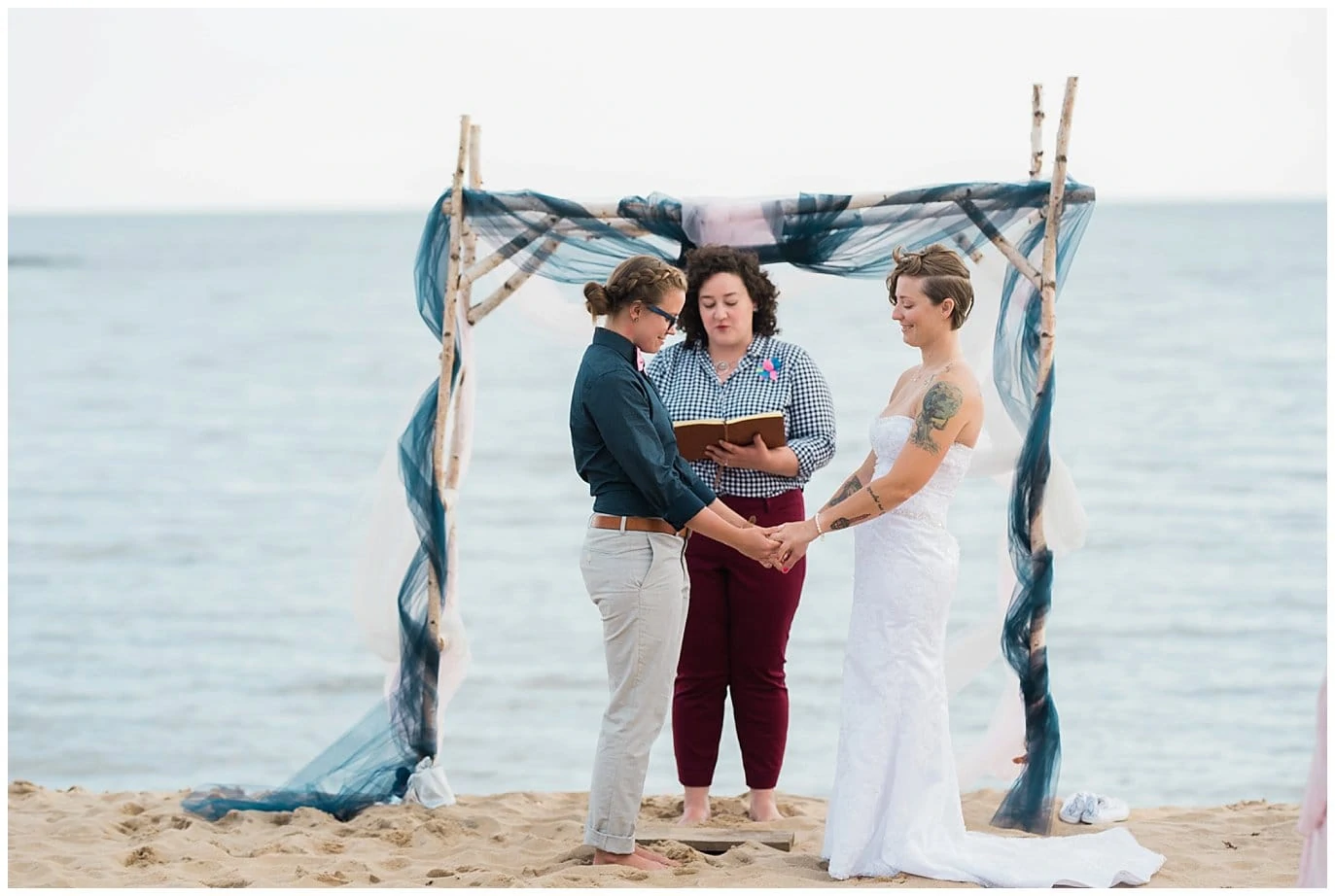 Connecticut beach wedding photo