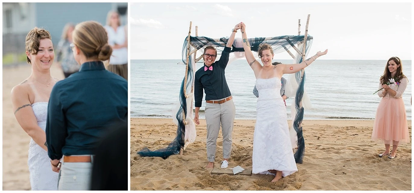 connecticut beach wedding photo