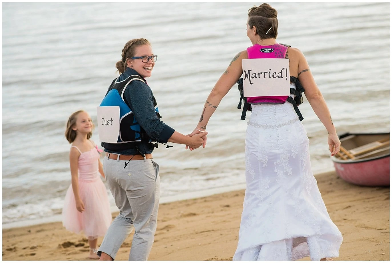 just married life vests photo