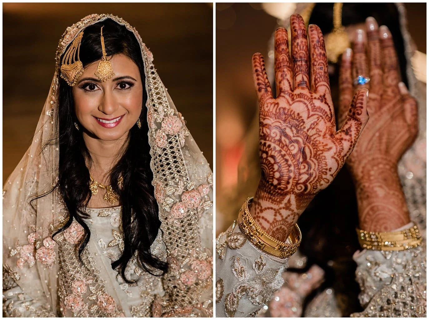 bride in duppata and customized henna Denver Nikah Ceremony photo