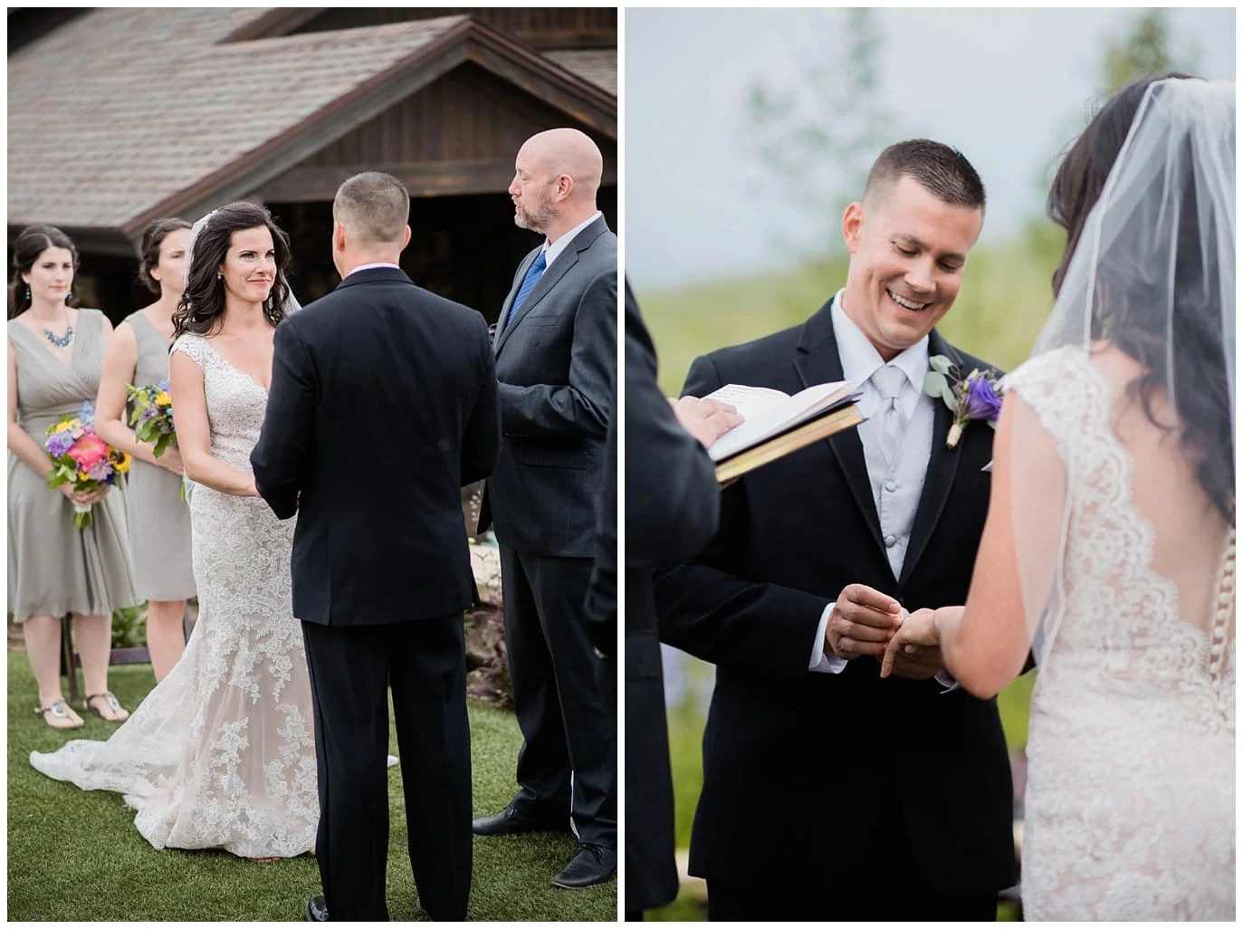 vows at Devil's Thumb Ranch wedding photo