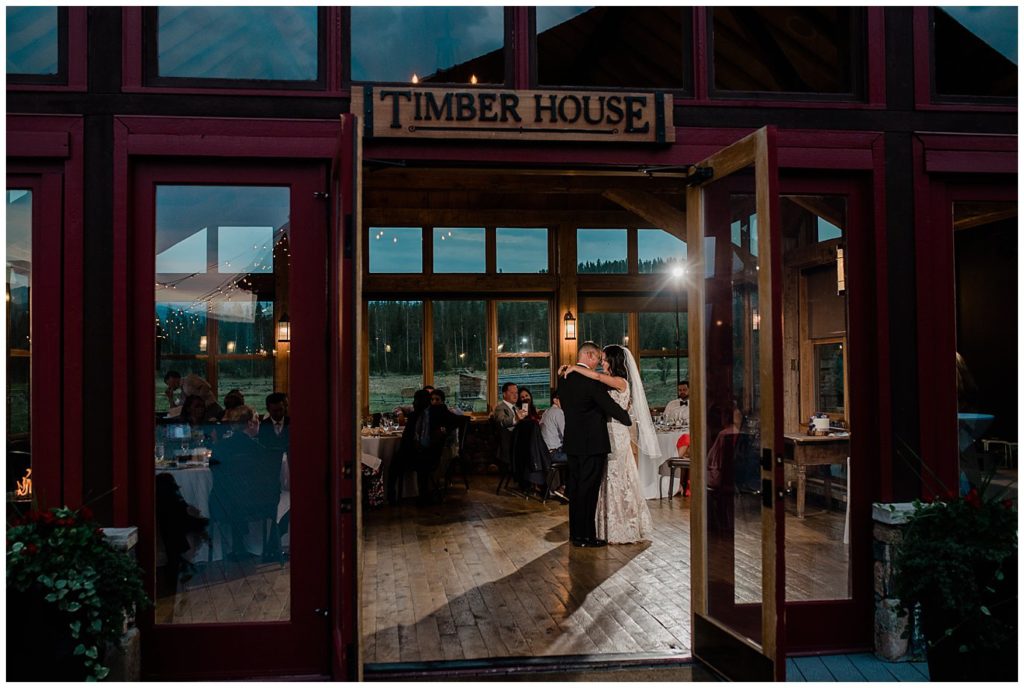 first dance at timber house during devil's thumb ranch photo