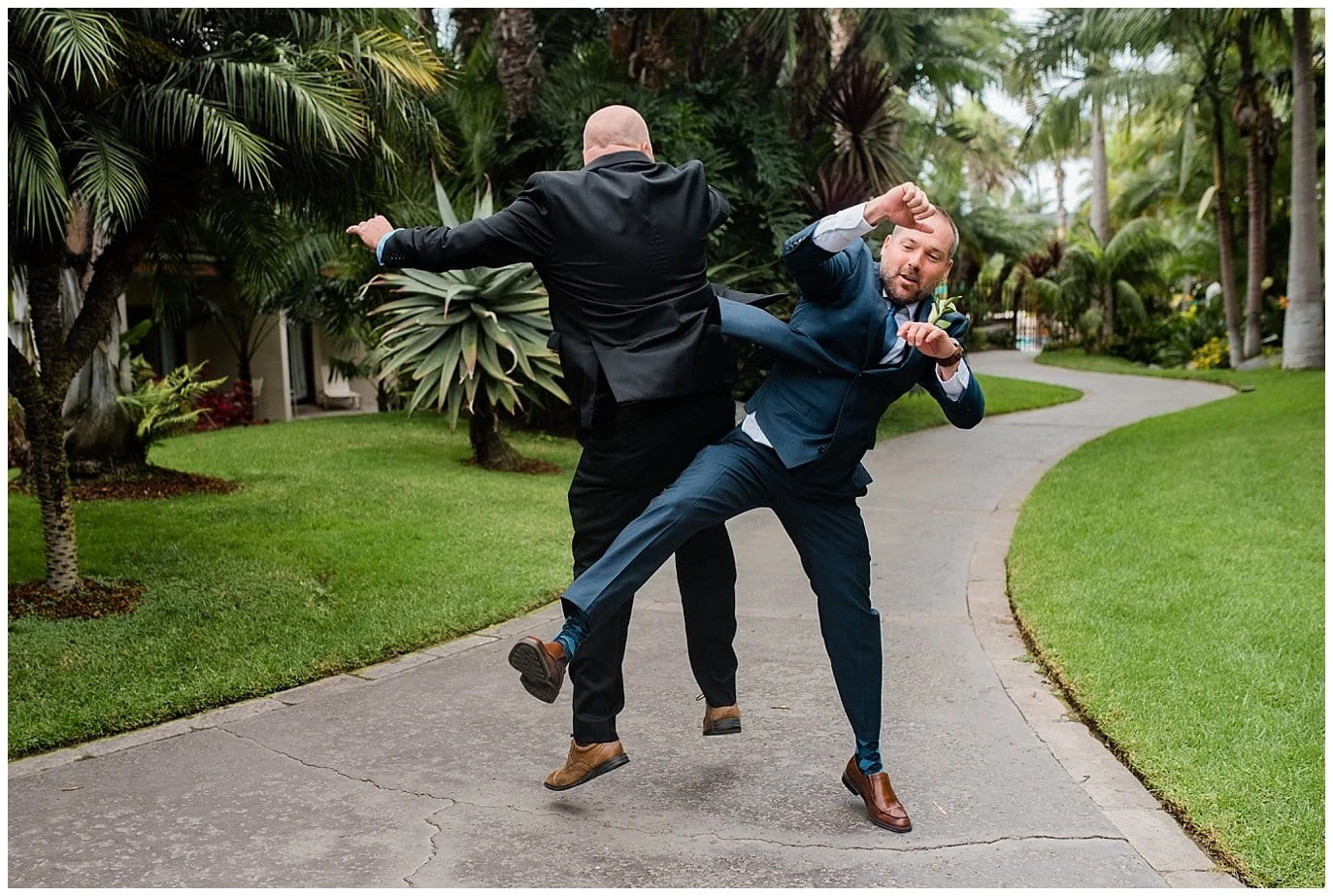 silly groom and groomsmen photo