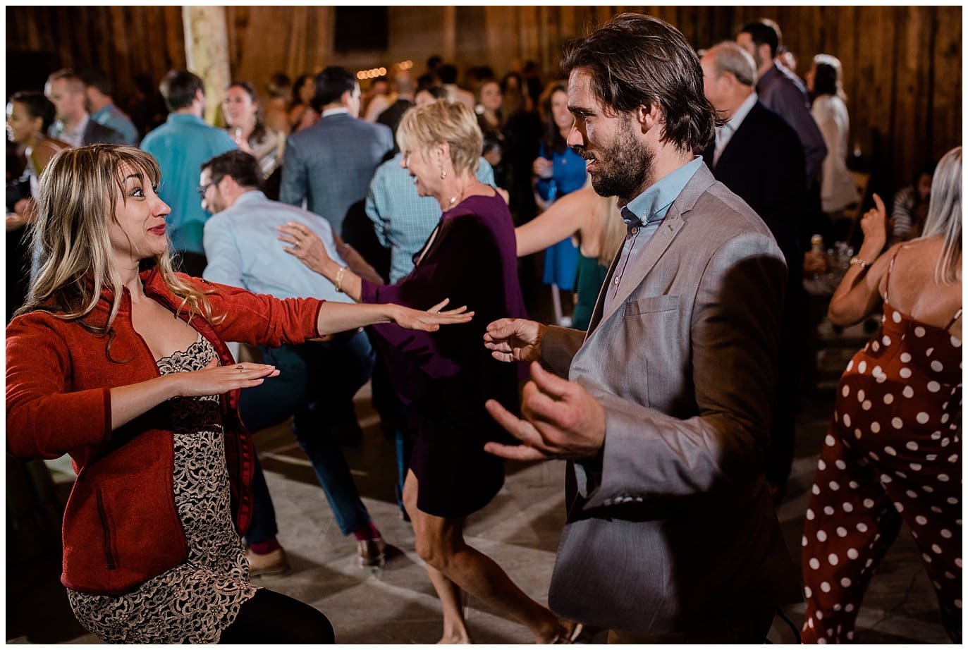 dance party at Winding River Ranch wedding photo