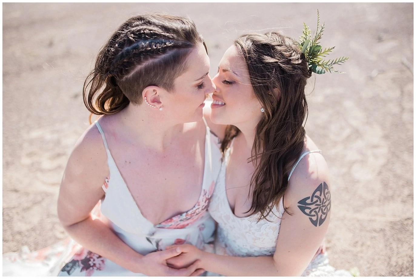 intimate Dry Lake Bed elopement photo